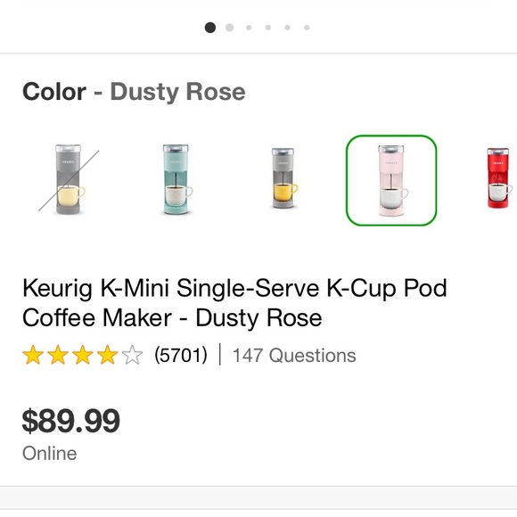 SOLD on M-Keurig Mini single served - Pink - Picture 3 of 7